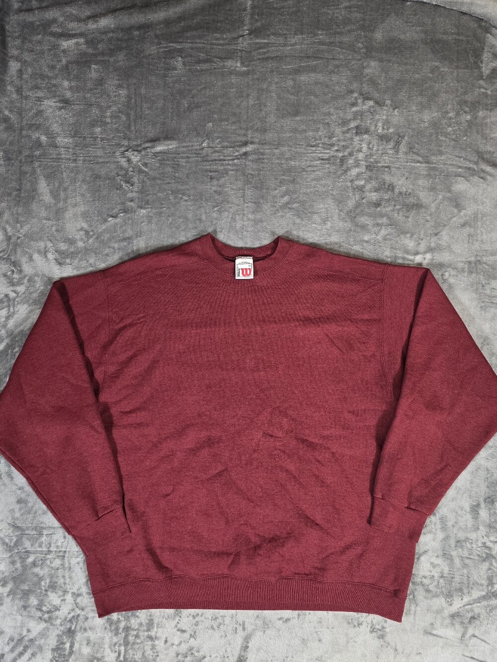 Vintage Wilson Burgundy Blank Heavy Weight Sweatshirt Size 3XL